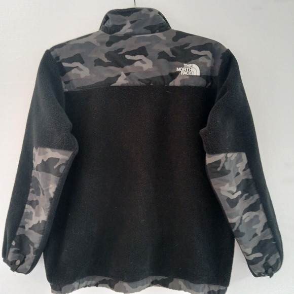 The North Face Bomber Jacket Youth Sz Large Black Fleece Camouflage School - Picture 7 of 13